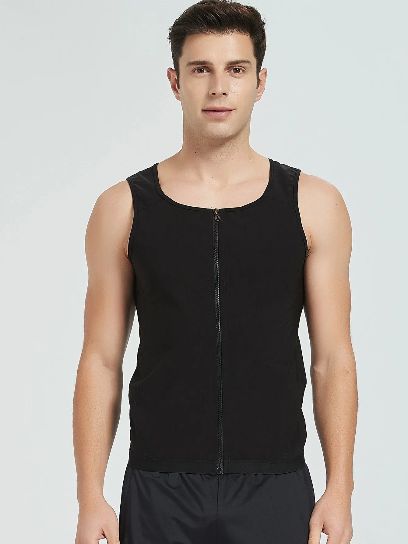 1pcs Sauna Sweat Suits Shirt Vest Waist Trainer for Men Compression Workout Shapewear Excersize Gym Clothes Working Out