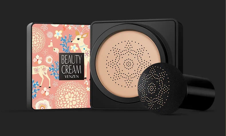 BB Air Cushion Base Foundation with Mushroom Head CC Cream Moisturizing Hydrating Concealer Makeup Brighten Skin Tone Cosmetics