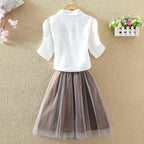 2025 New Womens Tops Fashion Women Summer Chiffon Blouse Short Sleeve Casual Shirt White Ropa Mujer Blusas Feminino