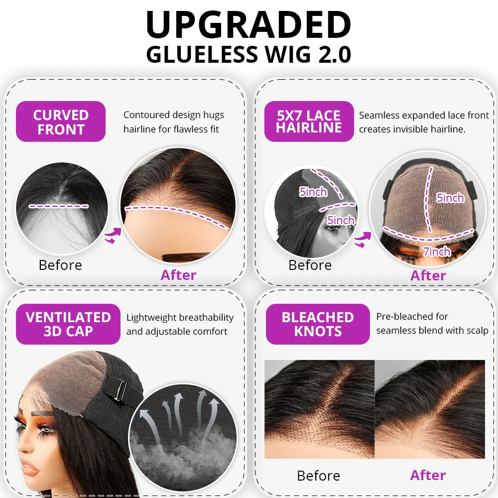 360 Full Lace Human Hair Wig Bone Straight Lace Front Wig 13x4 HD Transparent Lace Frontal Wig For Women Preplucked 250% Density