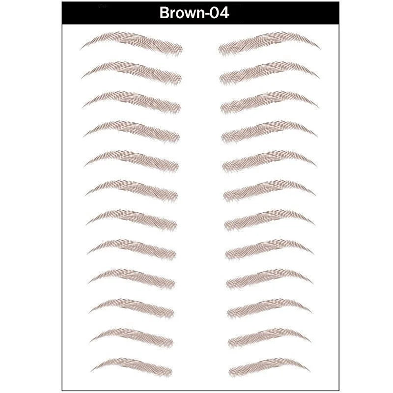 4D Hair-Like Eyebrow Stickers Waterproof Eyebrow Tattoo Water Transfer Eye Brow Enhancer Long Lasting Korean Cosmetics
