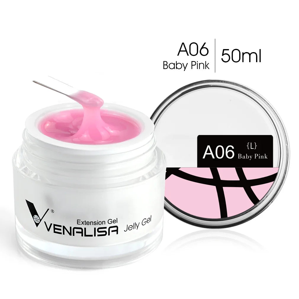 50ml Venalisa Soak off Thick Jelly Gel UV Construction Gel Builder Extend 24 Color Camouflage Milky White Nail Art Hard Nail Gel
