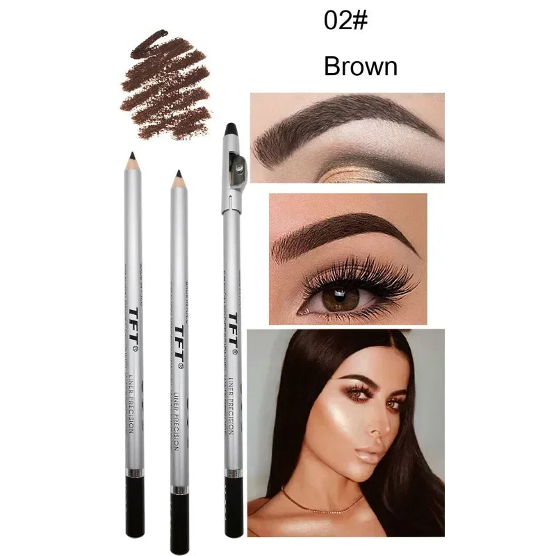 1/3pcs Eye Brow Pencil Waterproof Professional Women Eye Makeup Pen Easy Color Natural Black Brown Cosmetic Beauty Eyebrow Tool