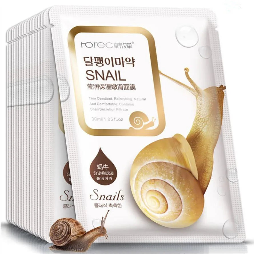 BIOAQUA Snail Face Mask Moisturizing Facial Mask Firming Moisturizing Replenishment Oil Control Tender Sheet Mask Skin Care
