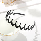 Curved Wavy Headband Black Toothed Non-slip Hair Hoops Hair Band Women Wash Face Hair Accessories Korean Bezel Head Hoops Band