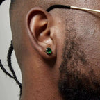 1PCS Green Crystal Zircon Earrings For Men Retro Hip Hop Jewelry Women Earrings Trendy Accessories Gift Dropshipping