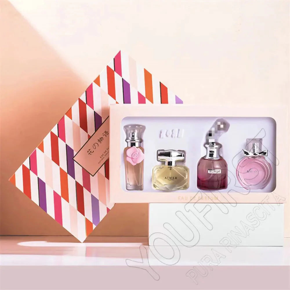 Classic Brand Perfume Women Eau de Parfum Femme 100ml Club De Nuit Perfumes Feminino Gift Box 4Pcs Set Floral Fruity Scent Spray