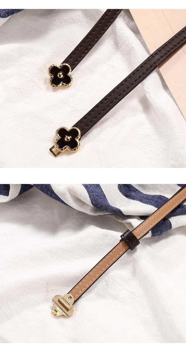 Belt female models super leather hundred with 2023 new belt ladies pin buckle fashion decoration jeans belt cowhide simple