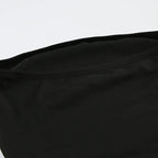 CIBBAR Gothic Print Black Tube Top Women Strapless Skinny Cropped Tops Summer Casual Chic Graphic Tees y2k Streetwear Vest Basic