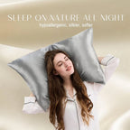 100% Natural Mulberry Silk Pillowcase with Hidden Zipper Double Sided Pure Silk Pillow Case Touch Soft &Cool Suitable for Summer