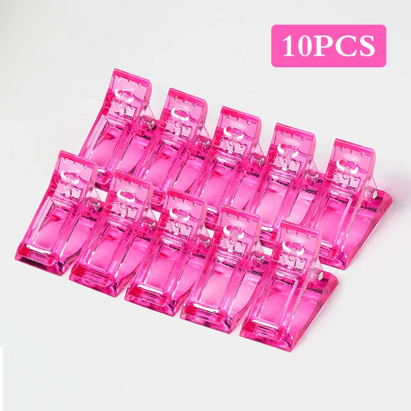 Acrylic Nail Clip Transparent Gel Quick Building Nail Tips Clips Fingernail Extension UV Clamps Manicuring Art Builder Tools Set