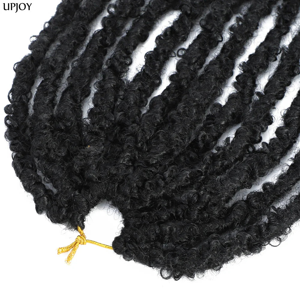 Butterfly Locs Crochet Hair 12 inch Handmade Butterfly Soft Locs Crochet Hair Extensions Synthetic Braiding Hair 12Strands/pack