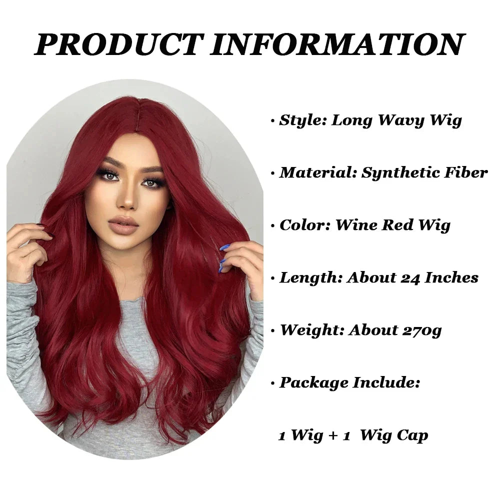 Blonde synthetic wig with straight bangs Ladies Cosplay wig High temperature silk wig set with big waves and long curly hair
