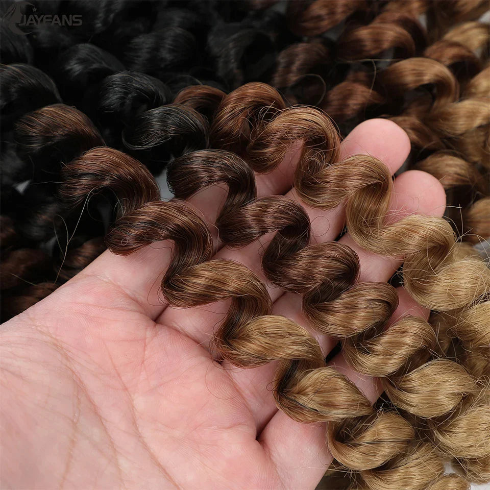 1- 5 Packs 8 inch Jumpy Wand Curl Jamaican Bounce Crochet Hair Natural Black Wand Curls Crochet Hair Short Curly Crochet Braids