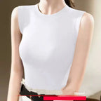 1pcs Spring Summer Women Knitted Tank Tops Girl Thin Tops Lady Basic Casual Tank Tops Round Collar Tees Sleeveless Top M~3XL