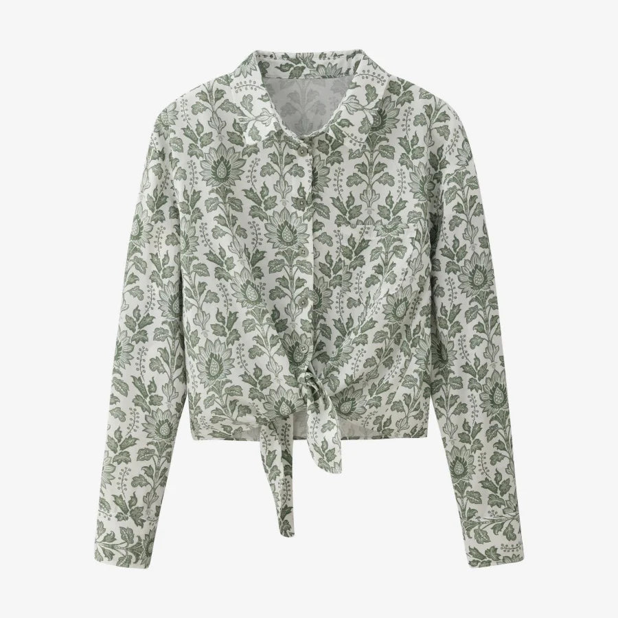 AS 2025 spring summer linen shirt + dress collection high quality print linen and knitting cardigan woman outfit