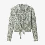 AS 2025 spring summer linen shirt + dress collection high quality print linen and knitting cardigan woman outfit