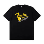 2025 Fender Jimi Hendrix Fender Electric Guitar Peripheral T-shirt Short-sleeved Rock Band Guitarist Performance Costume