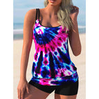 2024 Women's Sexy New Swimsuits Plus Size Printed Beachwear Summer Beach Ladies Casual Fashion Tankini Swim Wear