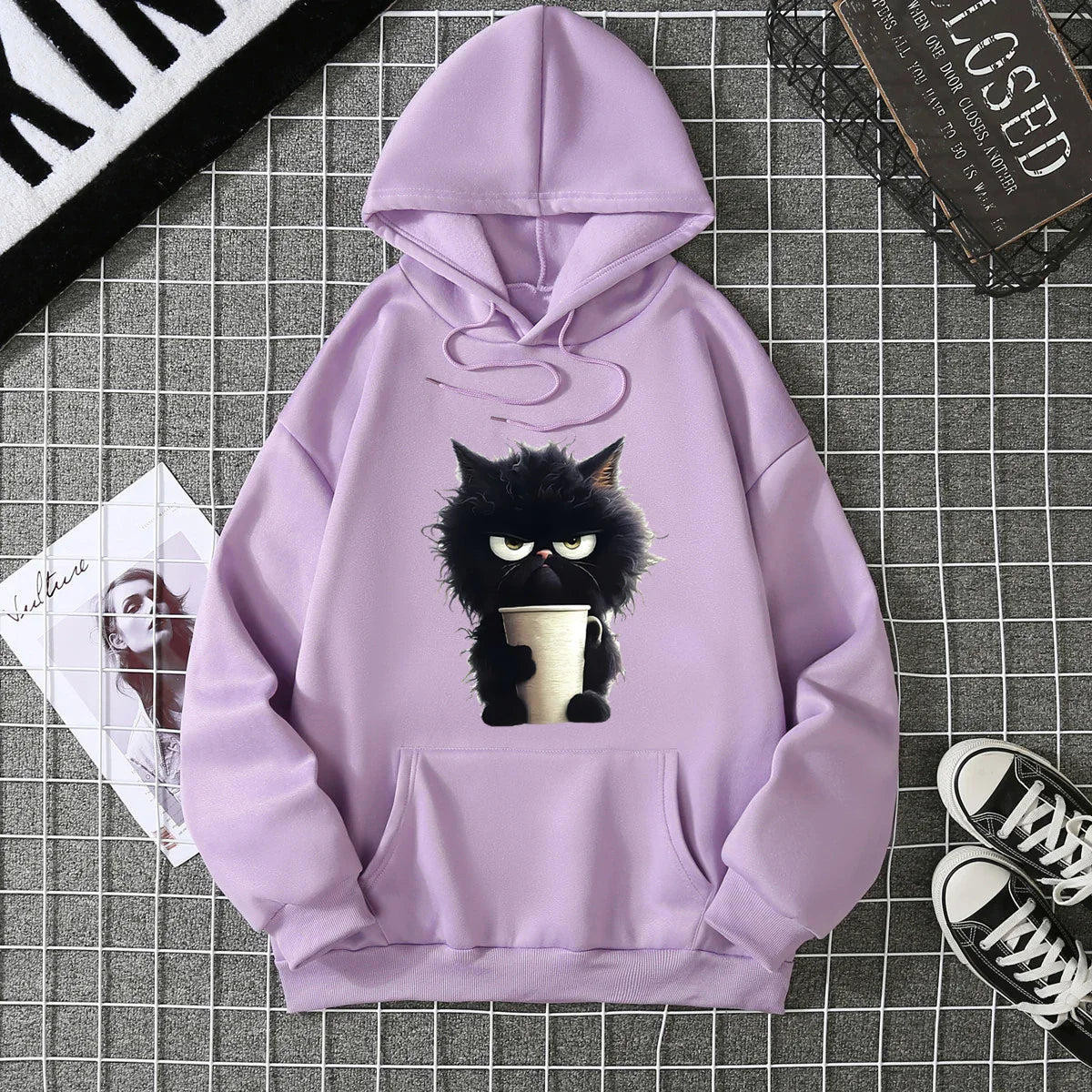 2025 Winter New Women's Hoodie High Street Unisex style Double Pockets Sweatshirts Outerwear Plus-Size Women's Clothing CYXX236