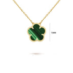 7 colors classic simple five-leaf flower pendant necklace natural stones clover Choker Chain for women party daily wear jewelry