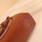 Burminsa Retro Cowhide Genuine Leather Handbags For Women 2025 Luxury Designer Work Tote Shopping Ladies Shoulder Crossbody Bags