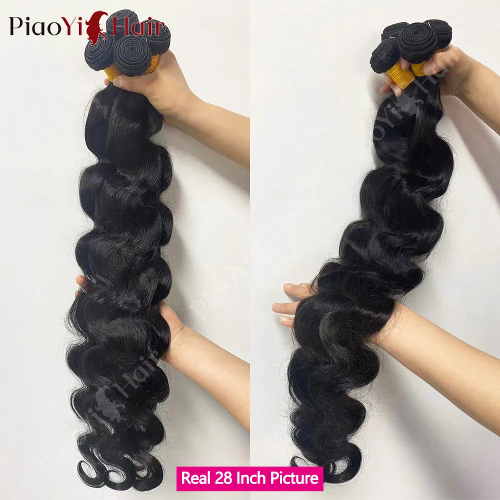 Body Wave Bundles And Closure Human Hair Bundles With Closure 20 22 24 Inch  Raw Human Hair Weave Extensions Closure Human Hair