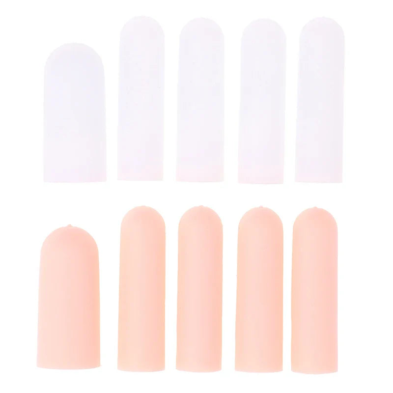 10 Pcs Silicone Finger Cot Gel Finger Protector Fingers Brace Support Gloves For Feneral toe / finger protection