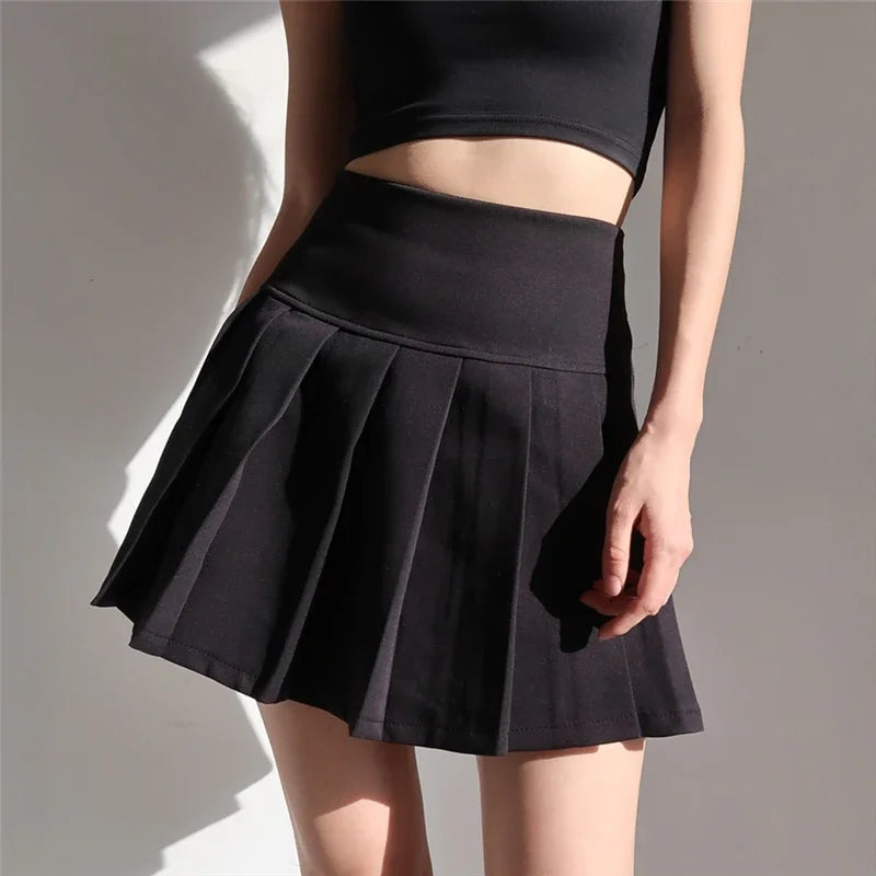 American School Y2k Style Summer Short Pleated Skirt For Women 2024 High Waist Sexy Hotsweet Mini Skirts Female