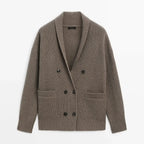 Ethereal costume 2025 massidutti spring new style of Old Money Wind Casual British Soft Double-Breasted V-Neck Knitted Cardigan