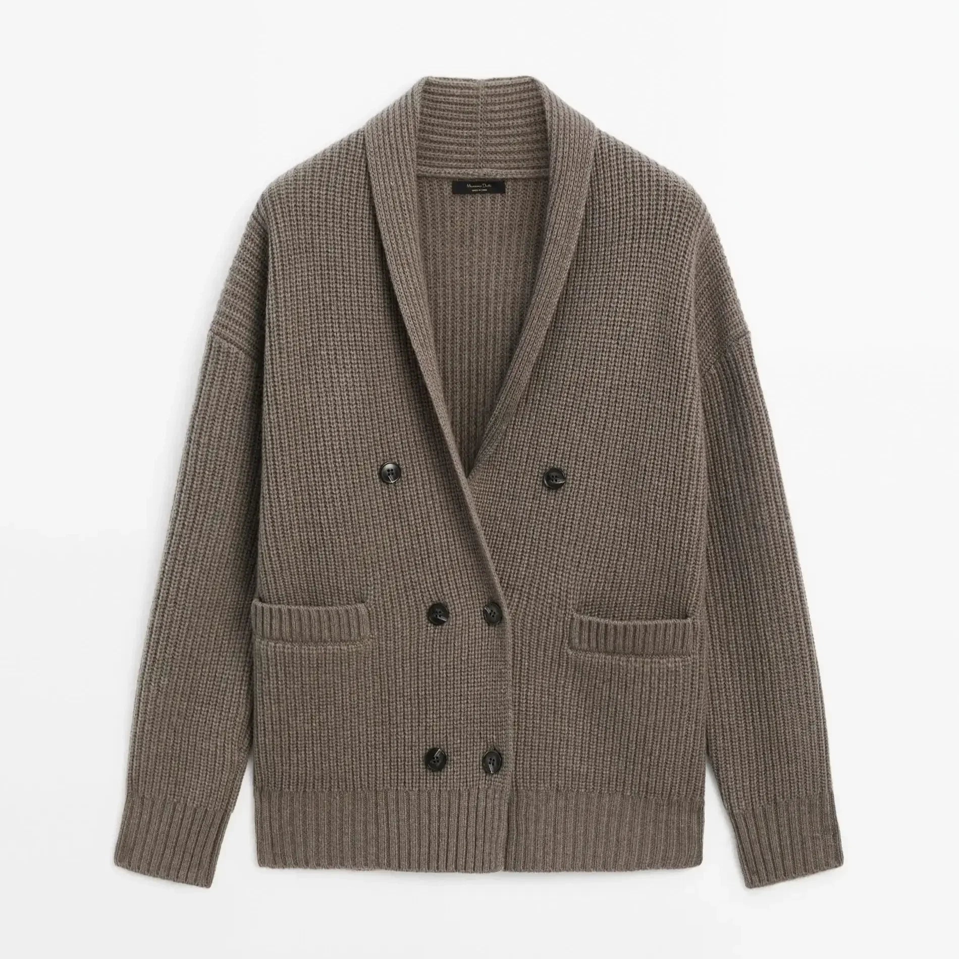 Ethereal costume 2025 massidutti spring new style of Old Money Wind Casual British Soft Double-Breasted V-Neck Knitted Cardigan