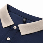 2024 Men's New Embroidered Cotton Business Leisure Short Sleeved POLO Shirt Fashion Short Sleeved Comfortable and Breathable Top