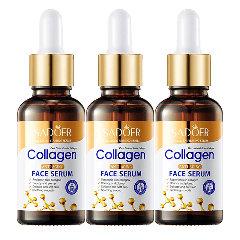 3pcs Collagen Face Serum skincare Facial Essence Liquid Firming Moisturizing Nourishing Facial Serum Skin Care