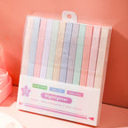12 Pcs/Set Double Tip Highlighter Pens Kawaii Manga Markers Midliner Pastel Gel Set Stationery Journal School office Supplies