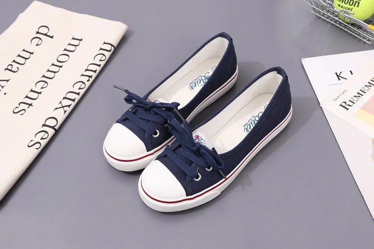 Canvas Small White Shallow Cut Summer Flat Sport Casual Ladies Soft Sneakers Platform Zapatillas De Mujer Tenis Women Luxury