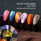 6Colors 9D Galaxy Chameleon Cat Eye Nail Gel Polish Magnetic Long Lasting Shining Magnet Cat Eye Nails Art Soak Off UV Gel 8ml