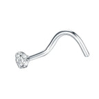 1PC Titanium 18G /20G 1.5/2/2.5/3mm Zircon Gem Nose Stud Piercing Screw Prong CZ Nostril Earring Nariz Piercings Sexy Jewelry