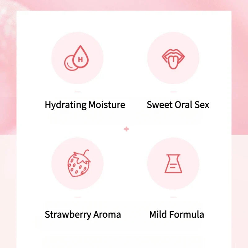 100/200ML Lickable Fruity Flavor Lubricant Oral Sex Strawberry Lubricating Fluid for Adult Sex Toys Vaginal Anal Lubrication 18+
