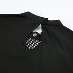 CIBBAR Gothic Black Crop Top Chic See Through Mesh Patchwork Full Sleeve Skinny Basic T-shirt Women Punk Style Stitched T Shirts