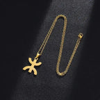 African Berbers Symbol Pendant Necklace Amazigh Letter Yaz Stainless Steel Ethnic Amulet Women Men Necklace