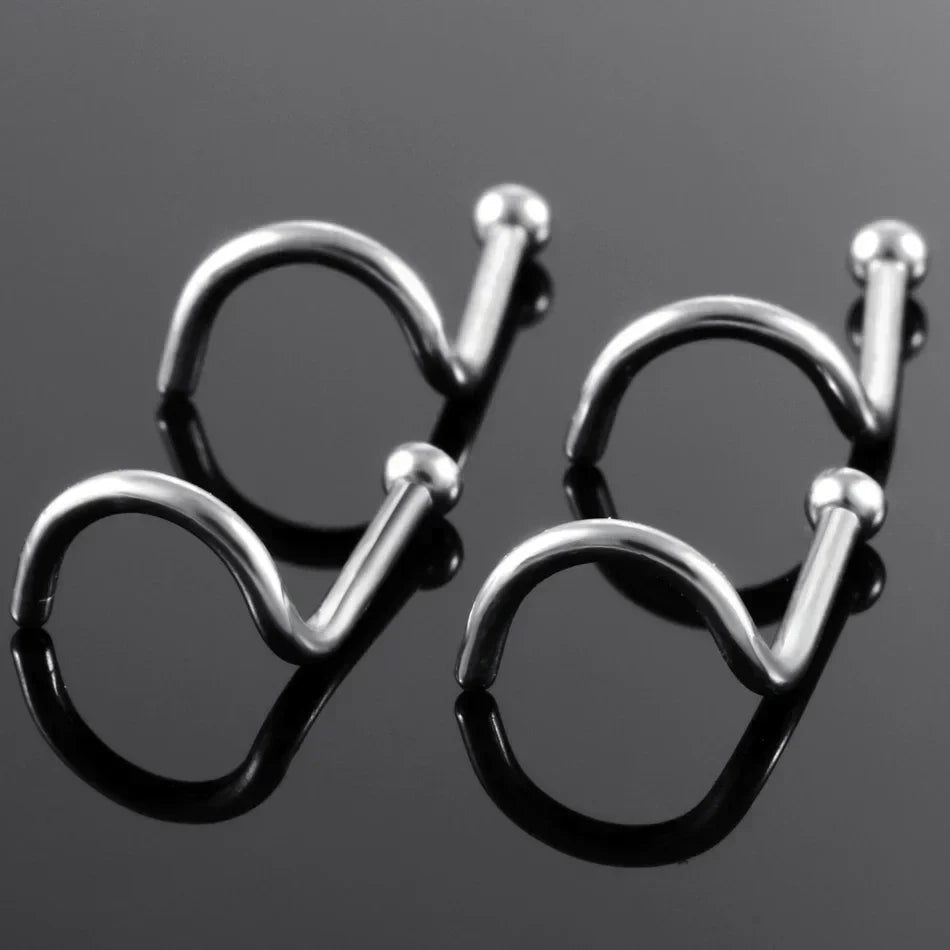 100Pcs/lot Surgical Steel Nose Piercing Stud Earrings Nostril Piercing Crystal Nariz Pirsing Nose Rings for Women Jewelry Gift