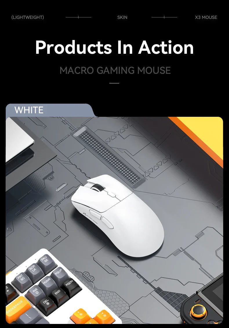 Attack Shark 18000DPI Wireless Mouse, 1000Hz,PAW3311,Bluetooth Tri-mode Connection, R1 Macro Gaming Mouse