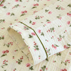 2025 Spring and Autumn Women's Pajama Set 100% Cotton Crepe Long sleeved Pants Two piece Cute and Sweet Home Fury Set Ladies