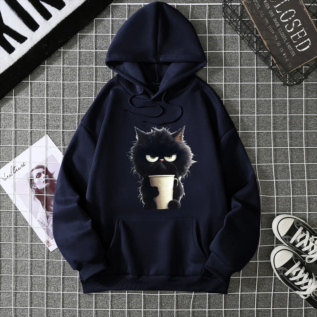 2025 Winter New Women's Hoodie High Street Unisex style Double Pockets Sweatshirts Outerwear Plus-Size Women's Clothing CYXX236