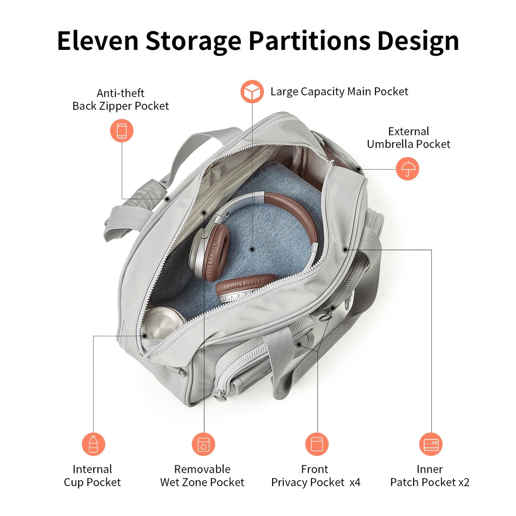 AJI Women Travel Bag Nylon Handheld Travel Bag Carry On Luggage Bag Large Capacity Weekender Gym Sport Holdall Overnight Bag