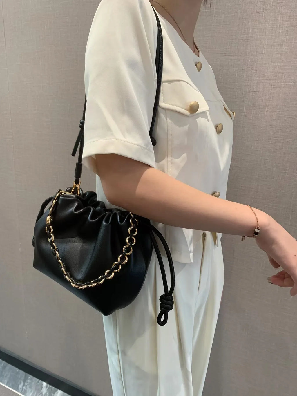 Brand Design Fashion High-grade Texture Leather Cloud Bag Luxury Ladies High Quality Cowhide  Shoulder Crossbody Bags For Women