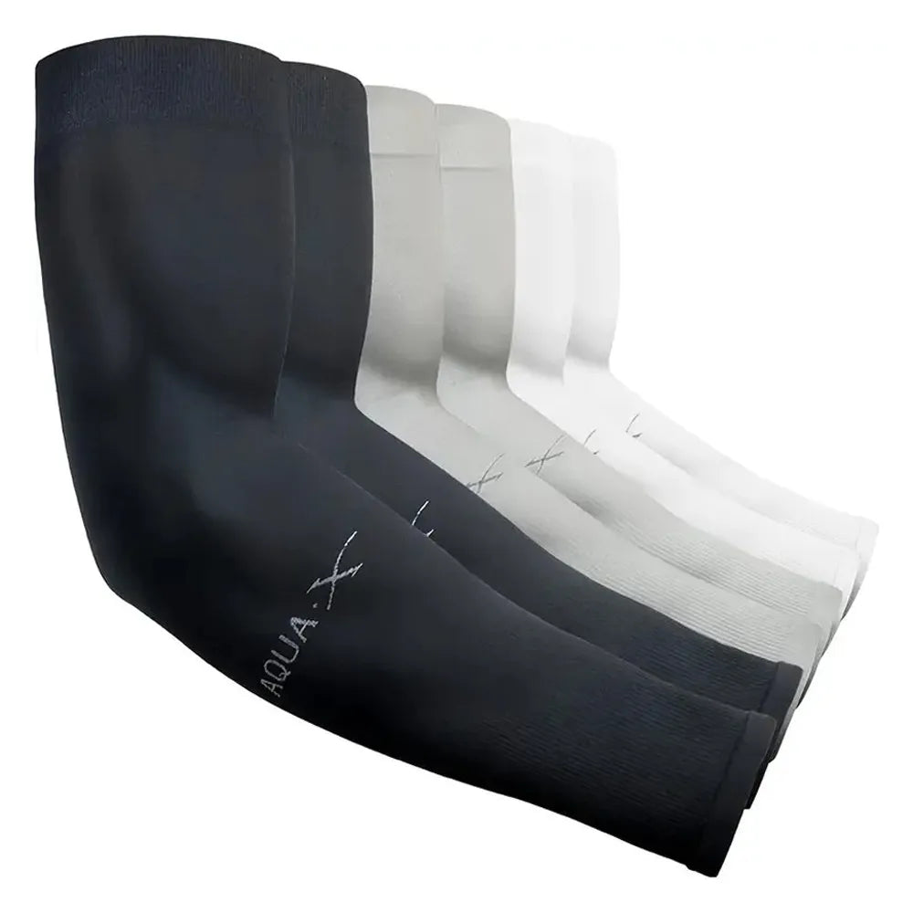 3Pairs Fashion Sun Ice Silk Sleeves Unisex Summer Sun Protection Arm Sleeves Suitable for Outdoor Riding, Driving, Fishing