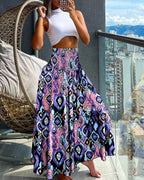 2024 Summer New Women's Leisure Loose Holiday Long Skirt Skirt Women Women's Cheap Clothing and Free Shipping Sales LOOSE