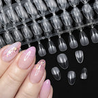 240pcs XS Fake Nails Short Square/Almond False Nail Tips Half Matte Acrylic Square Fingernails DIY For Manicure Extension Tools