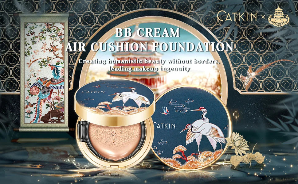 Catkin Phoenix Cushion Foundation Full Coverage, Sheer Satin Finish, Refill Included, Light Beige